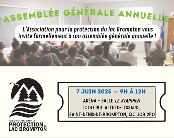 Protection du Lac Brompton - Assemblée générale du 7 juin 2025